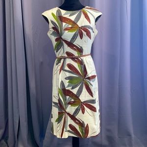 Elegant vintage dress with new thin leather belt. Jeanne Durrell from Dallas.